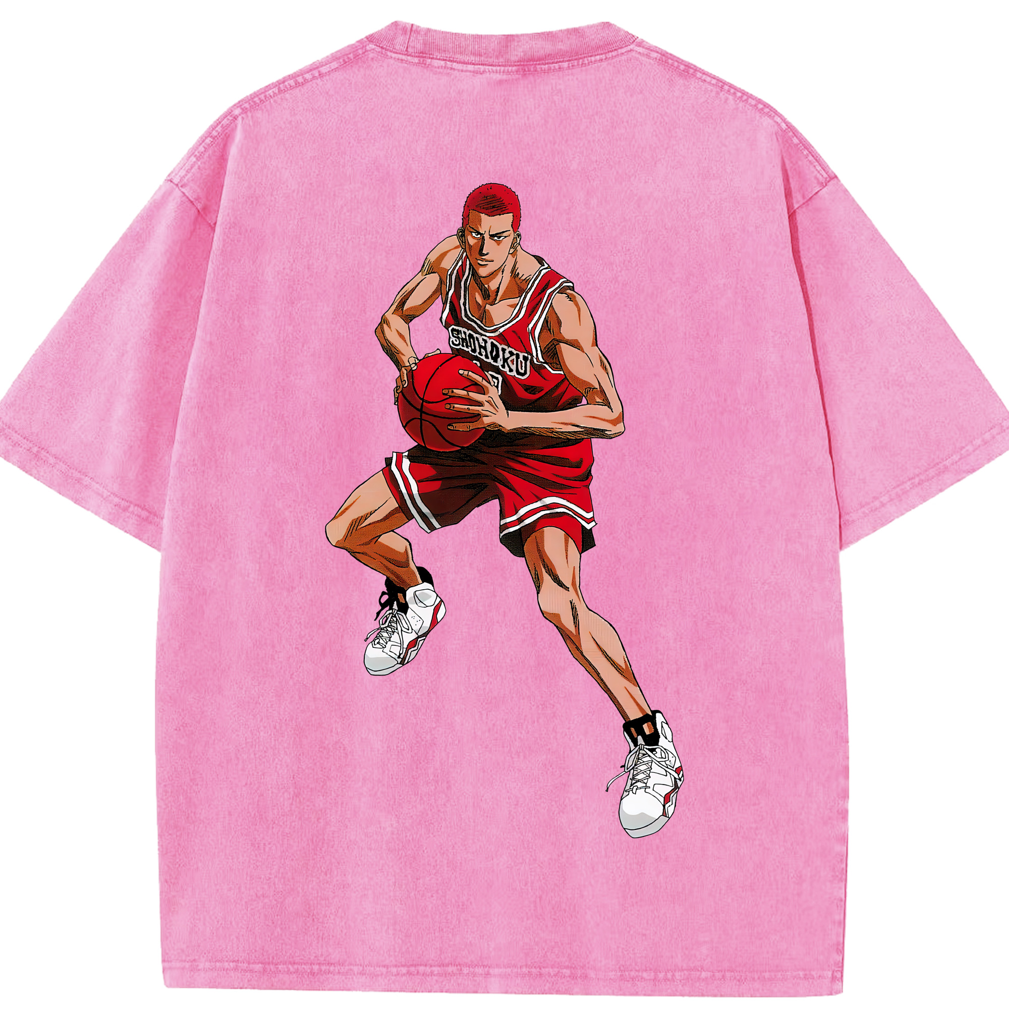 （画像用） SLAM DUNK／スラムダンク 綿100% ヴィンテージ風 半袖Tシャツ（背面プリント）